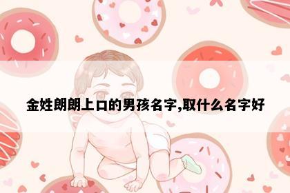 金姓朗朗上口的男孩名字,取什么名字好